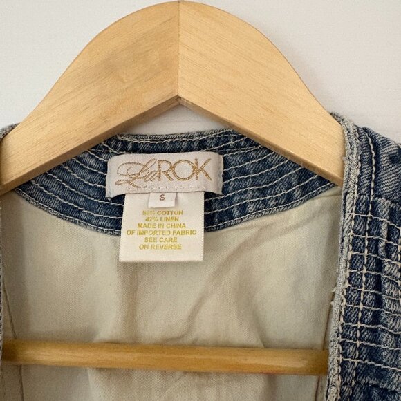 Le Rok | Denim Vest | Y2K - Picture 3 of 3